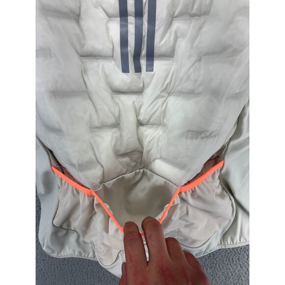 Adidas X-City Padded Running Vest Jacket Womens Large White Back Pockets NEW L - Picture 7 of 9